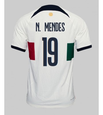 Lacne Muži Futbalové dres Portugalsko Nuno Mendes #19 MS 2022 Krátky Rukáv - Preč